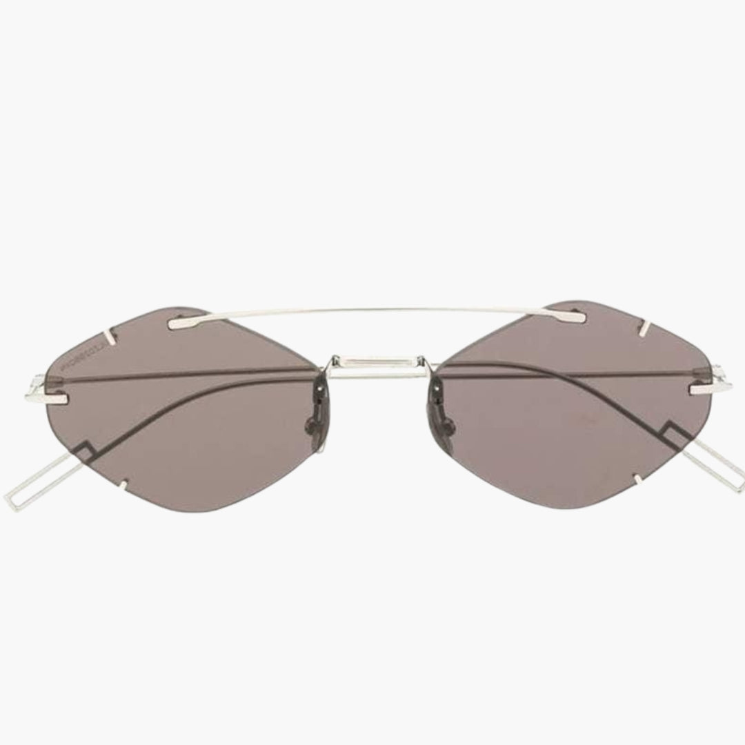 Womens Sunglasses Rimless Design Geometric Lenses - BritishMode