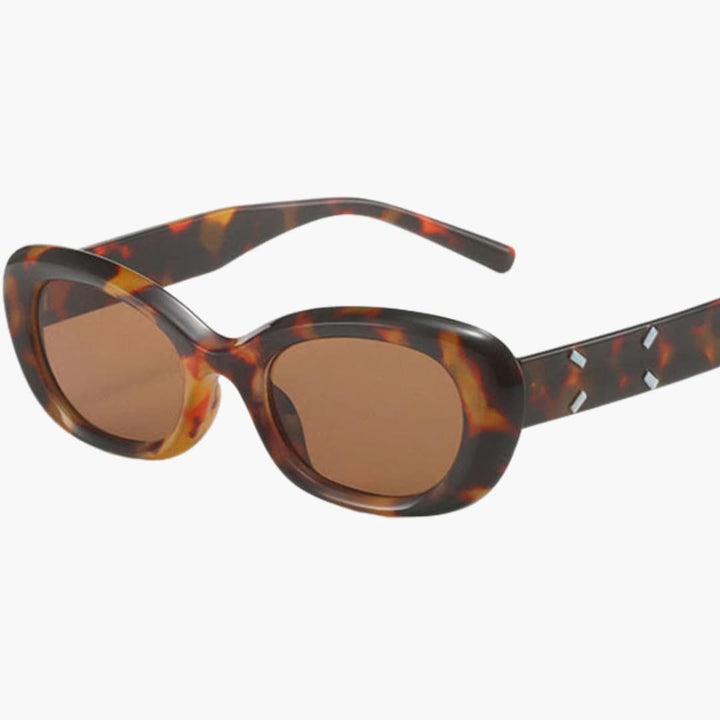 Womens Sunglasses Rounded Square Frame Patterned Design