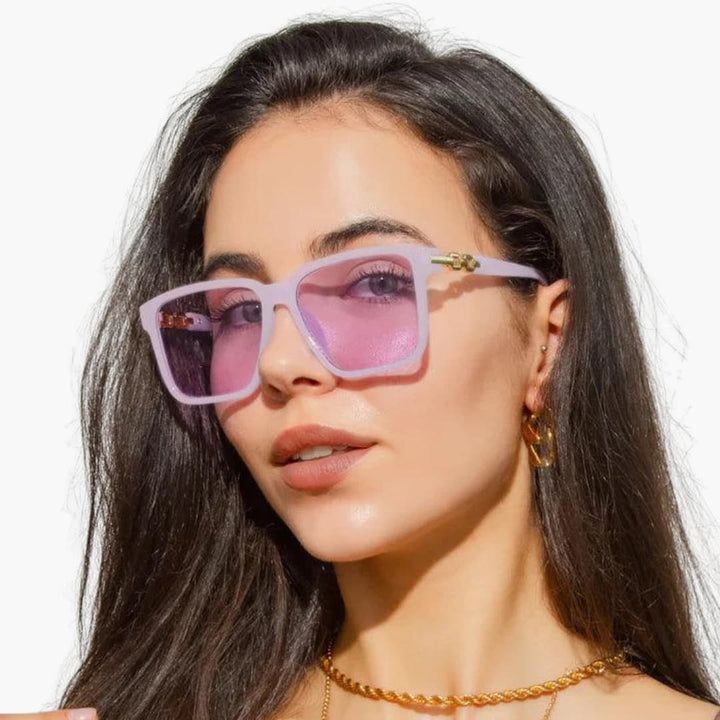 Womens Sunglasses Square Frame Gradient Lenses