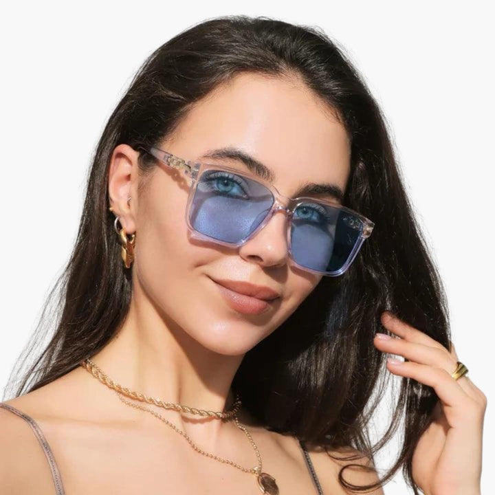 Womens Sunglasses Square Frame Gradient Lenses
