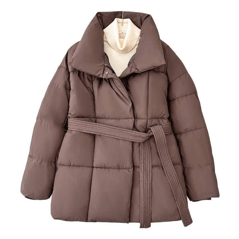 Womens Puffer Coat Insulated Warm Fitted