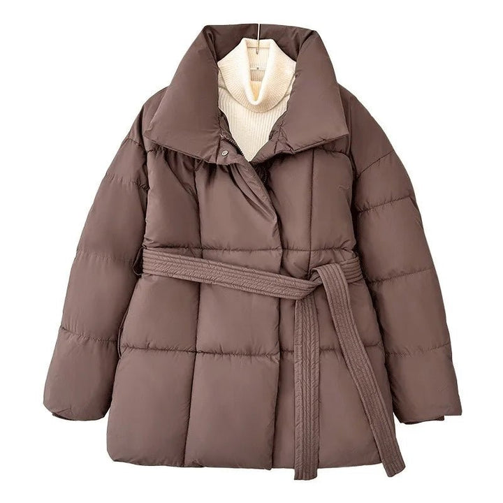 Womens Puffer Coat Insulated Warm Fitted