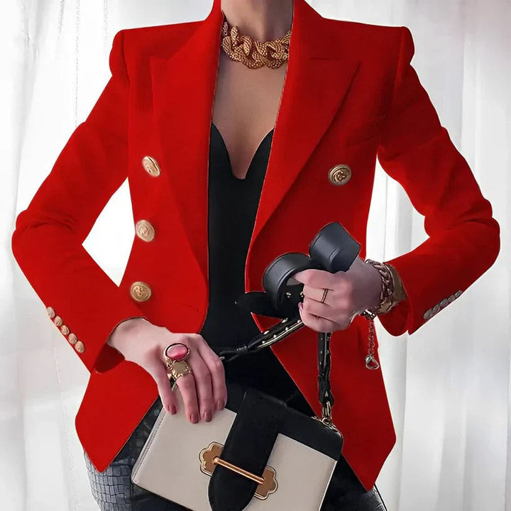 Womens Blazer with Button Closure Tailored Fit