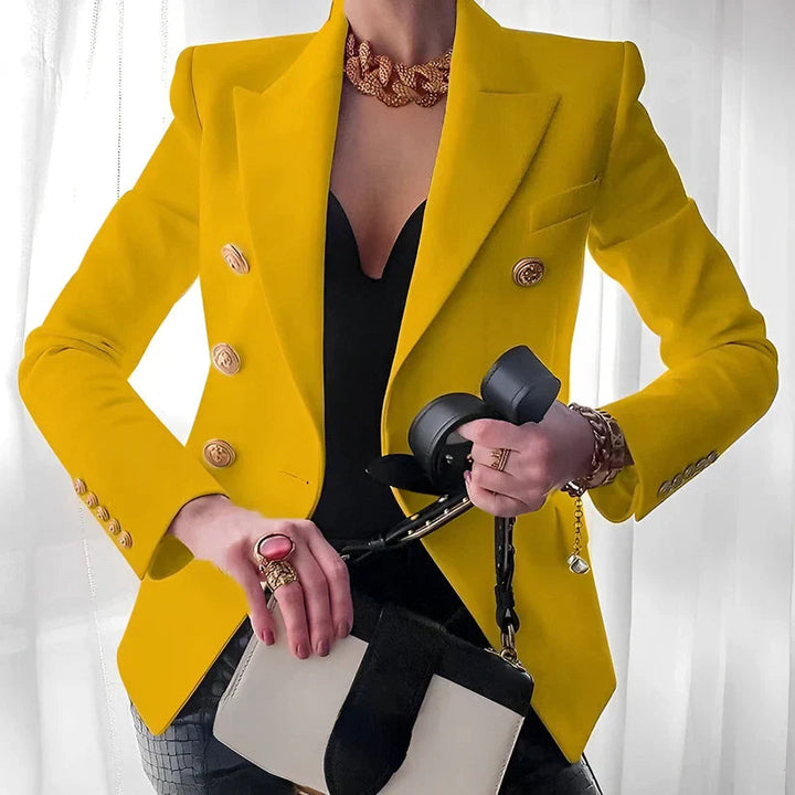 Womens Blazer with Button Closure Tailored Fit
