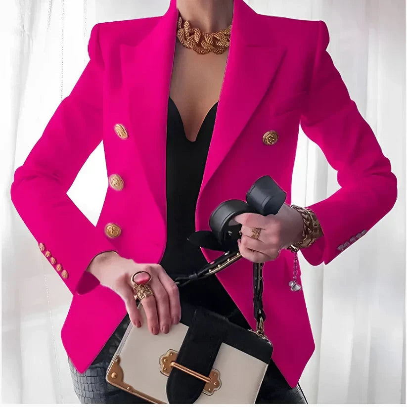 Womens Blazer with Button Closure Tailored Fit