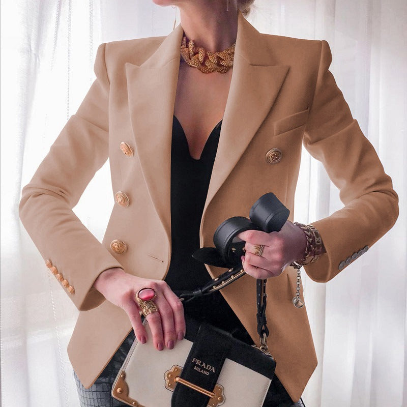 Womens Blazer with Button Closure Tailored Fit
