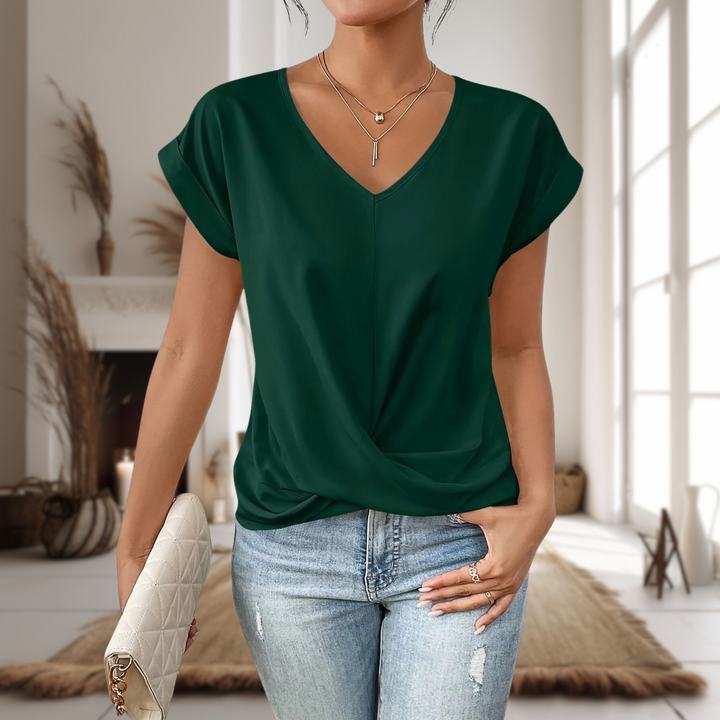Womens Casual T-Shirt Lightweight Sweetheart Neckline