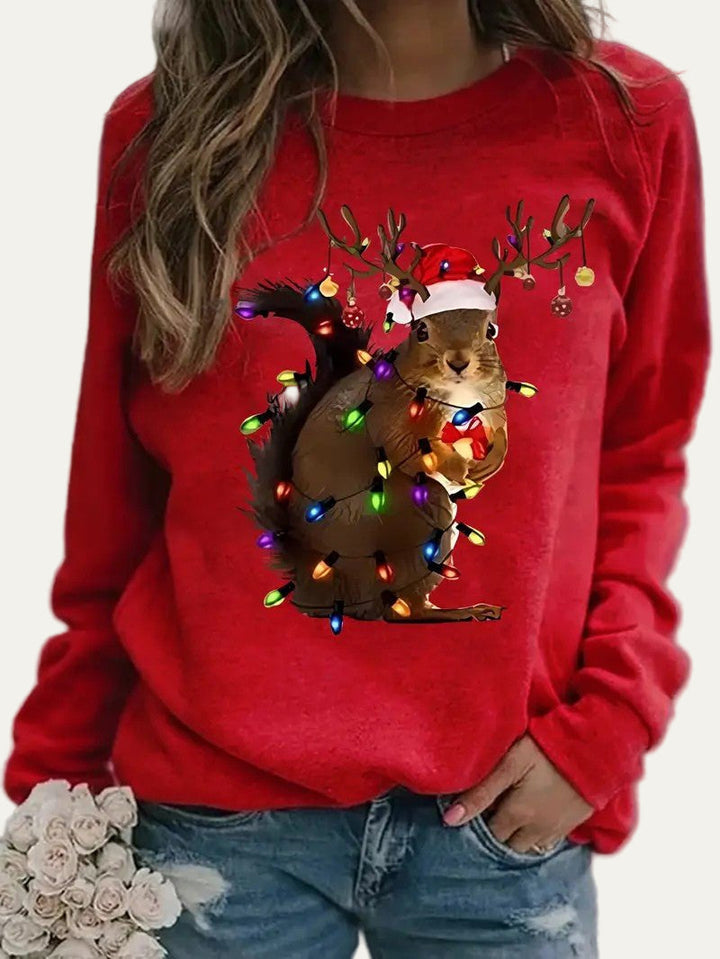 Womens Sweatshirt Cotton Relaxed Fit Novelty Design - BritishMode