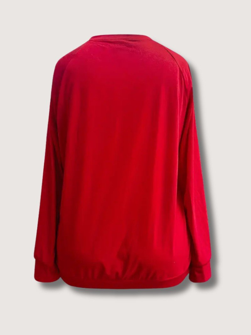 Womens Sweatshirt Cotton Relaxed Fit Novelty Design