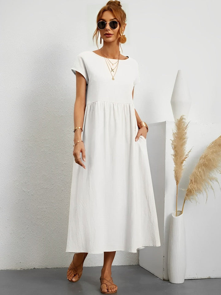 Womens Knee-Length Dress Classic Simple Fit - BritishMode