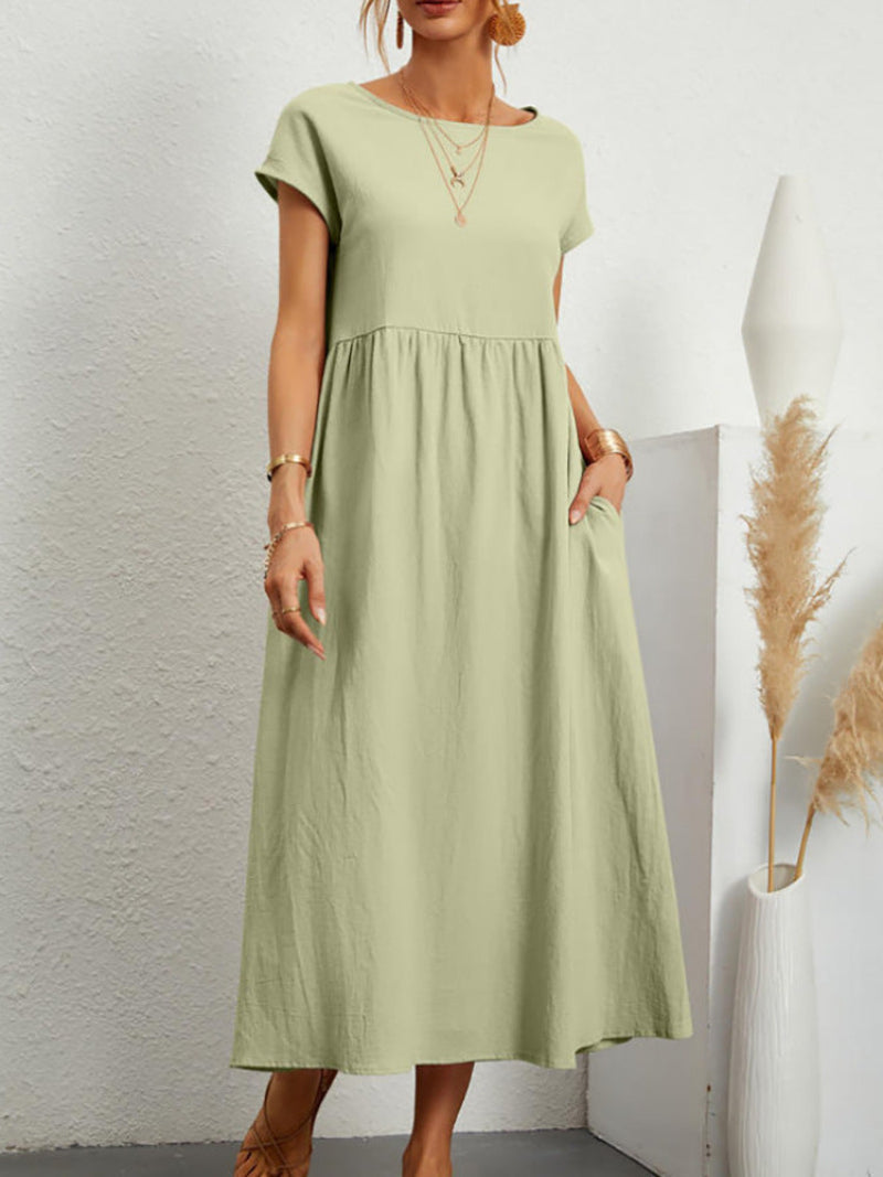 Womens Knee-Length Dress Classic Simple Fit