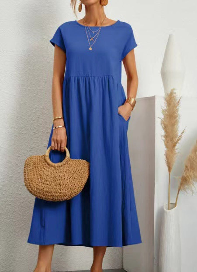 Womens Knee-Length Dress Classic Simple Fit