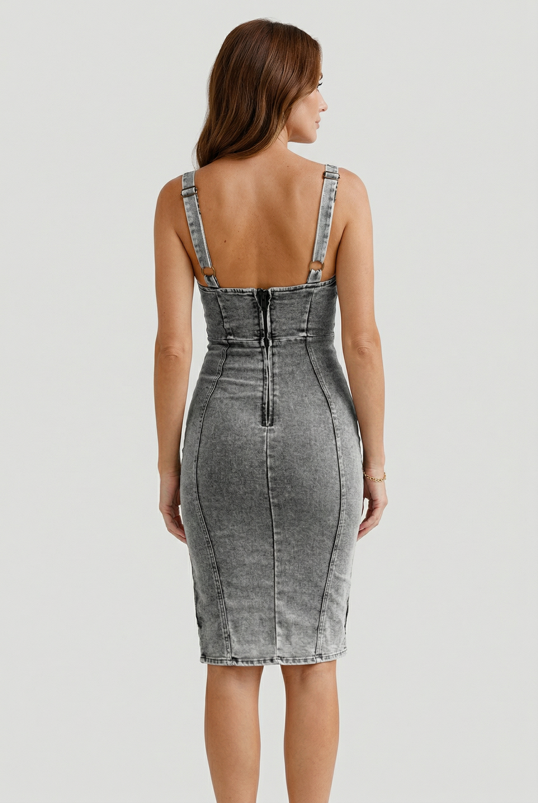 Womens Sleeveless Midi Dress Relaxed Fit