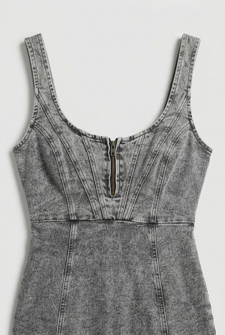 Womens Sleeveless Midi Dress Relaxed Fit