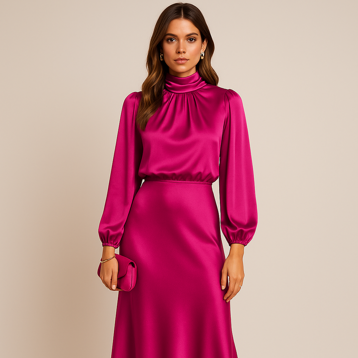 Womens Mid-Length Dress Comfortable Everyday Fit