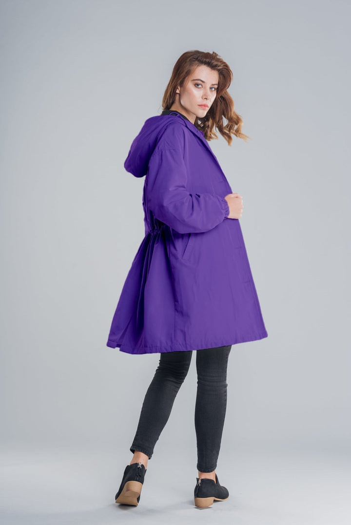 Womens Raincoat Hooded A-Line Fit