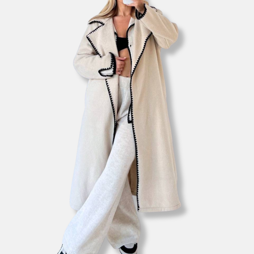 Womens Open-Front Coat Lightweight Elegant Fit - BritishMode