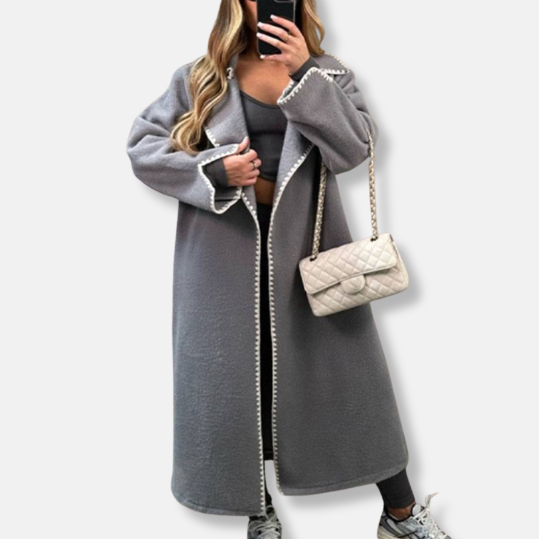 Womens Open-Front Coat Lightweight Elegant Fit