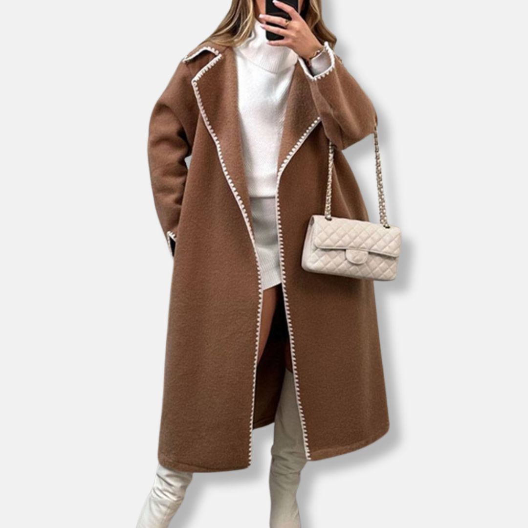Womens Open-Front Coat Lightweight Elegant Fit