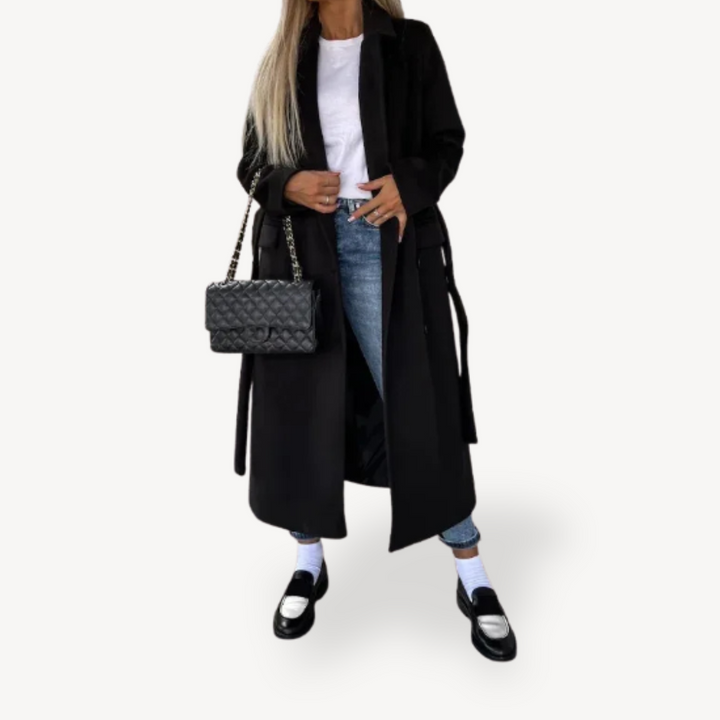 Womens Wool Coat Double Breasted Classic Fit