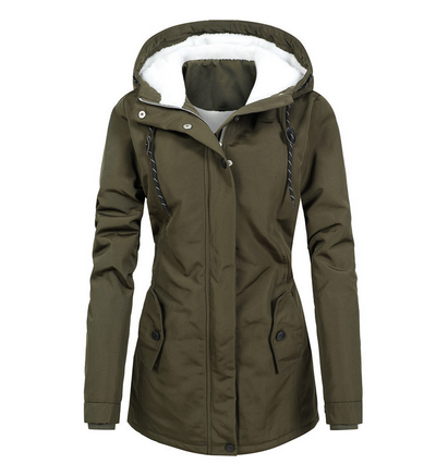 Womens Parka Coat with Fleece Lining Warm Fit