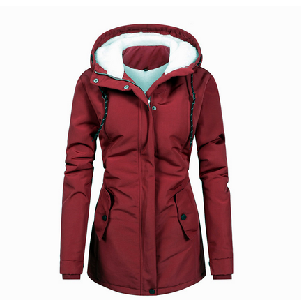 Womens Parka Coat with Fleece Lining Warm Fit