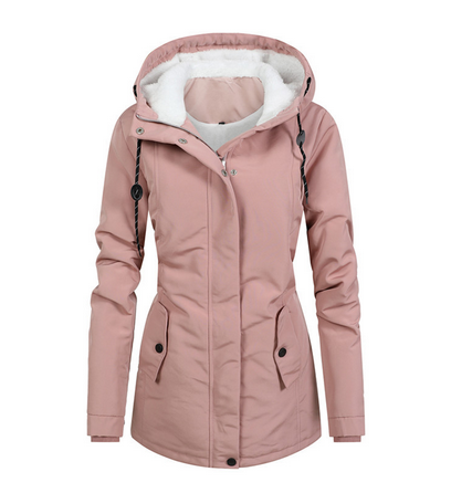 Womens Parka Coat with Fleece Lining Warm Fit