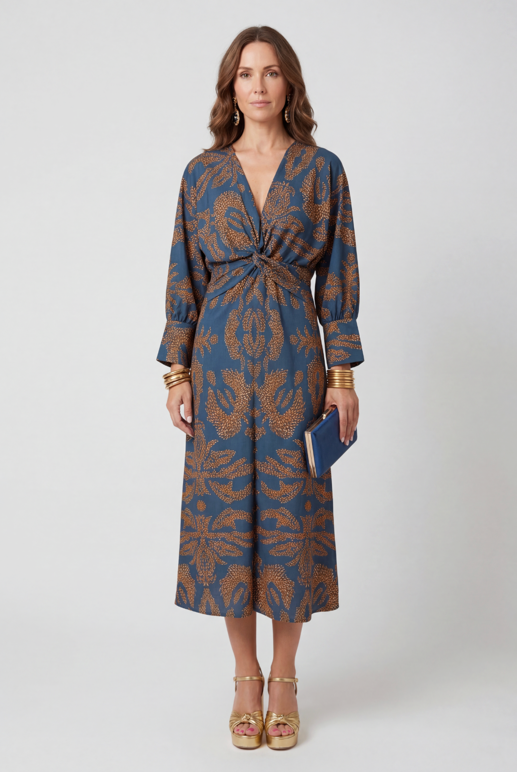 Womens Maxi Dress V-Neck Bohemian Style - BritishMode