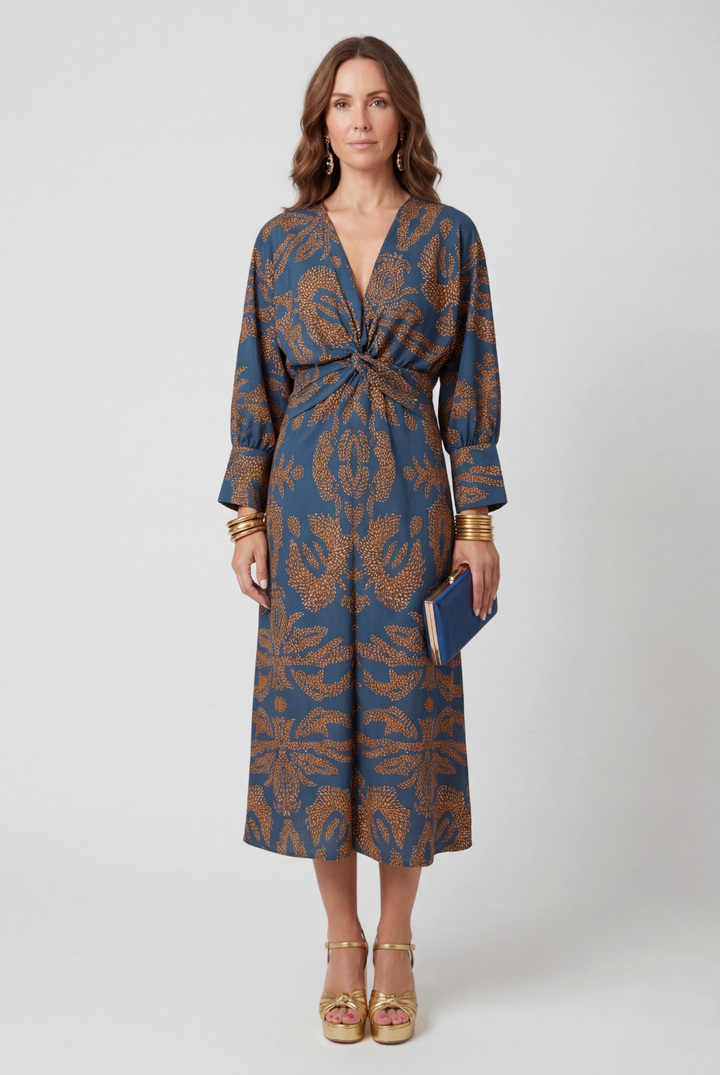 Womens Maxi Dress V-Neck Bohemian Style - BritishMode
