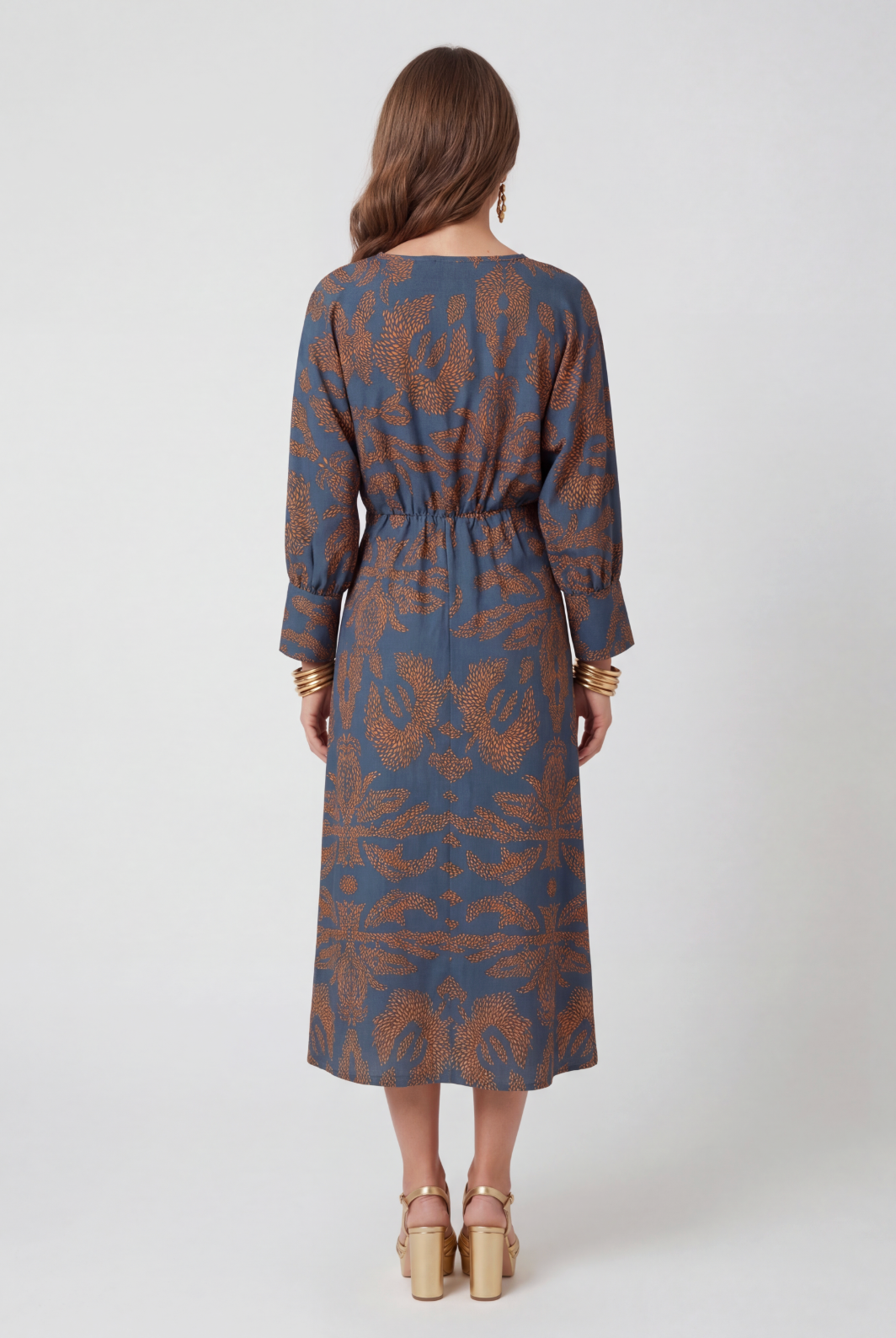Womens Maxi Dress V-Neck Bohemian Style