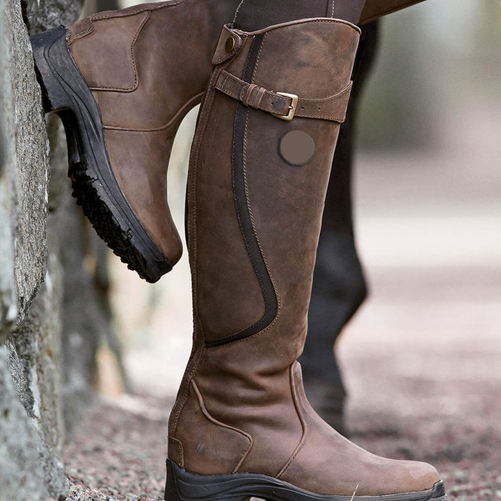 Womens Leather Ankle Boots Comfortable Fit - BritishMode