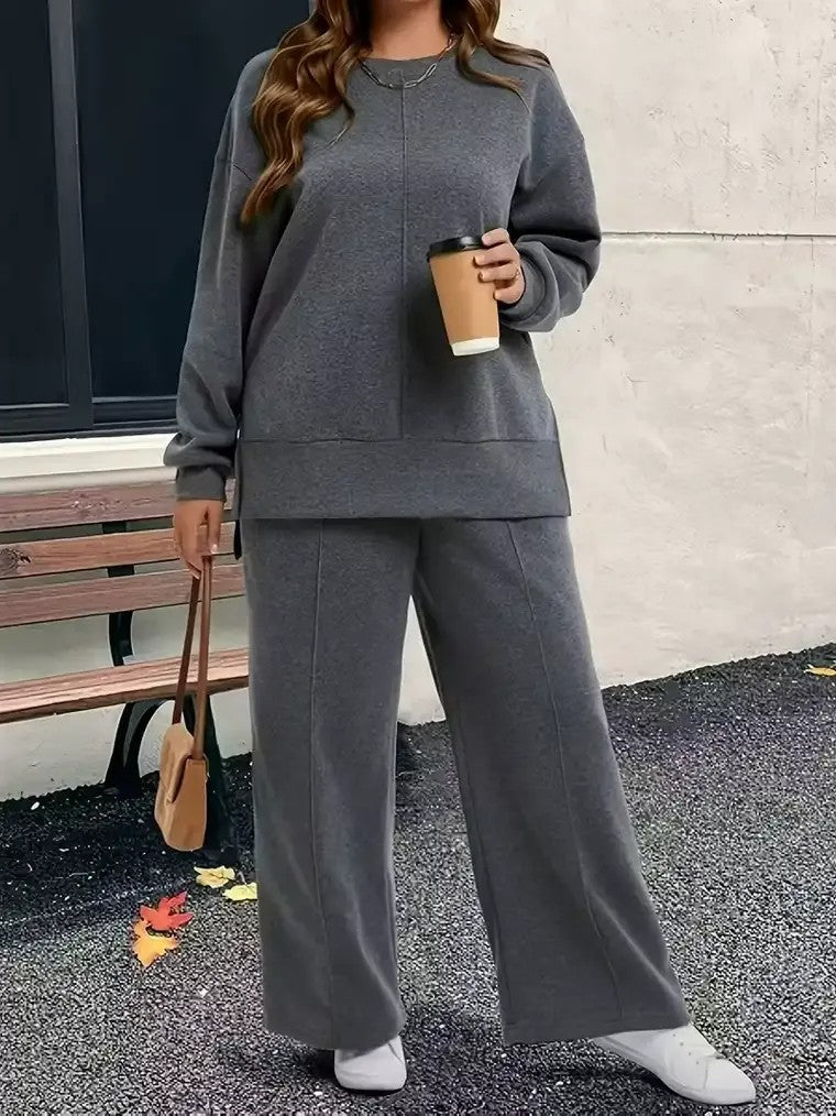Womens 2-Piece Loungewear Set Soft Comfortable Fit - BritishMode
