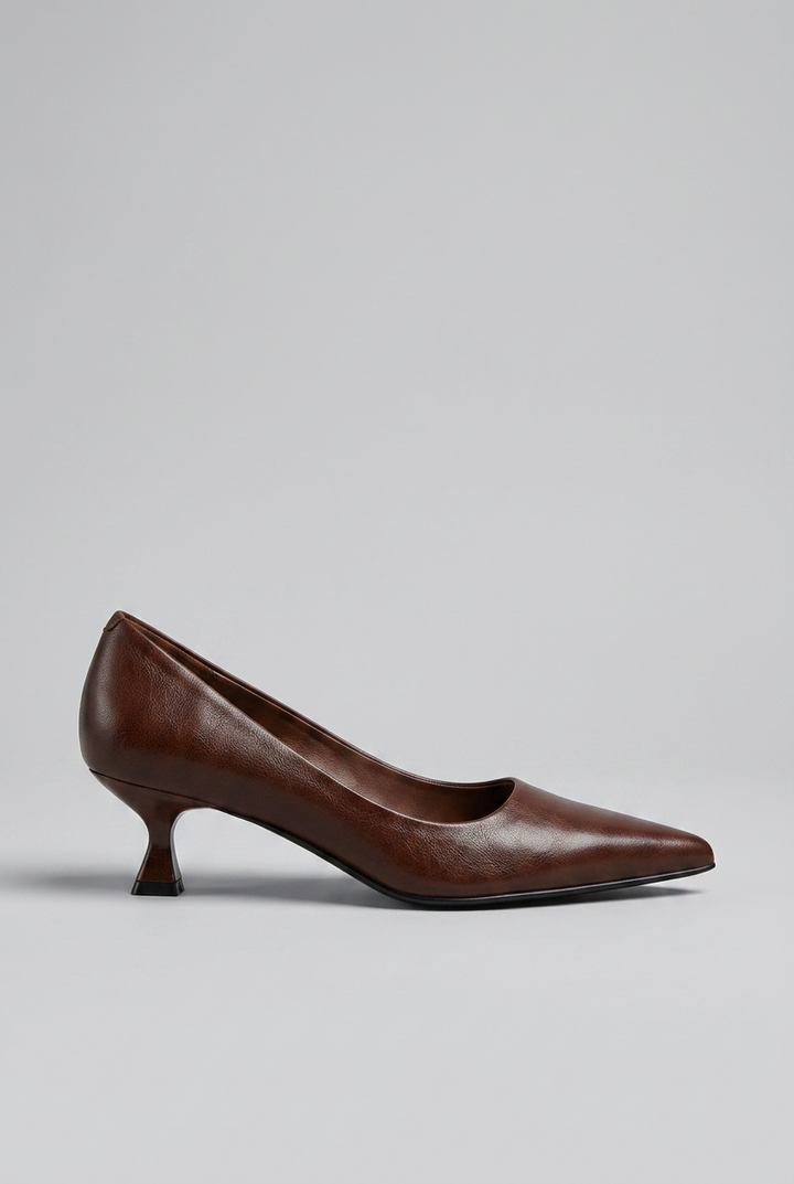 Women's Pointed Toe Kitten Heel Pumps | Stylish - 5