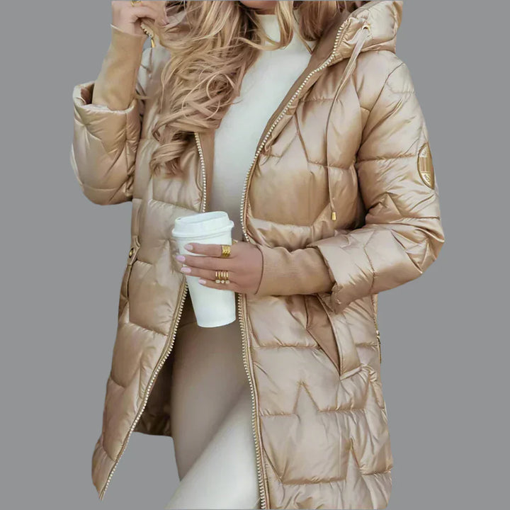 Womens Down Parka Jacket with Hood Warm