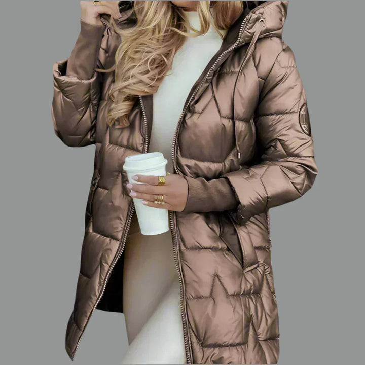 Womens Down Parka Jacket with Hood Warm