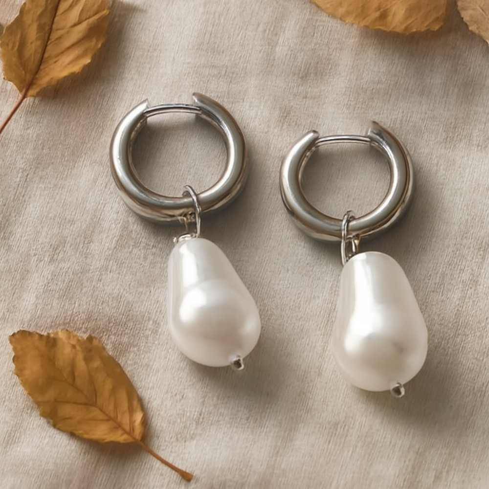 Womens Circle Beaded Earrings Lightweight Stylish