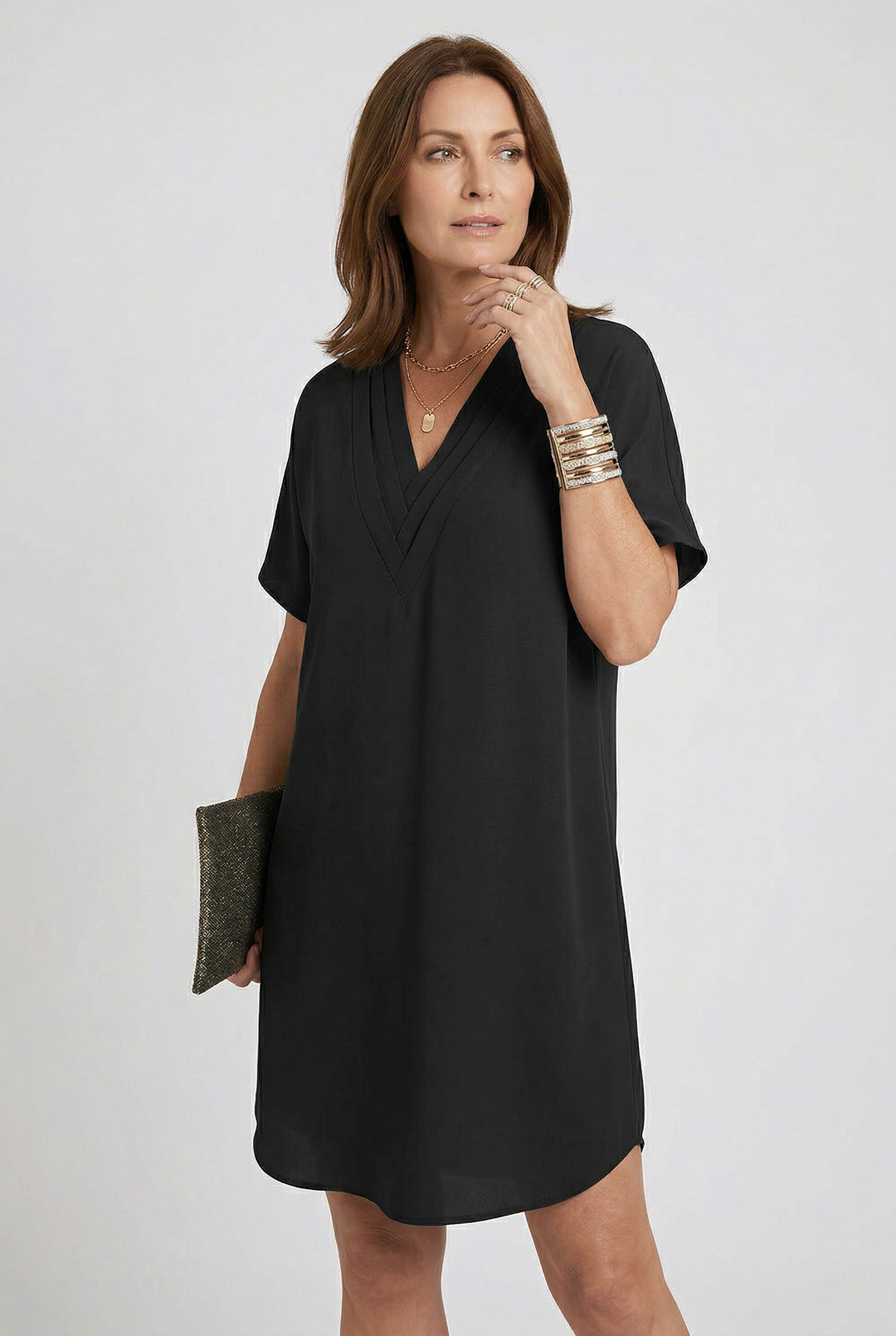 Womens Summer Dress V-Neck Short Sleeve