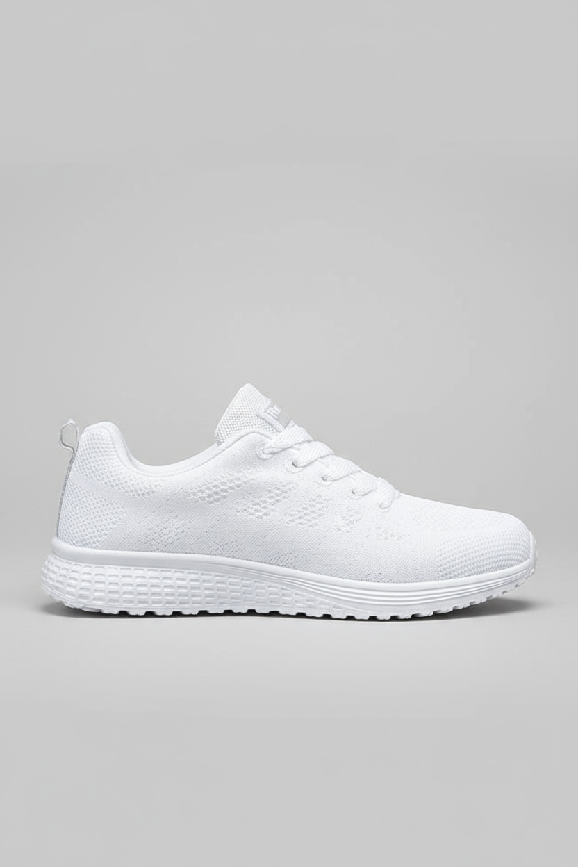 Womens Trainers Lightweight Lace-Up Design - BritishMode