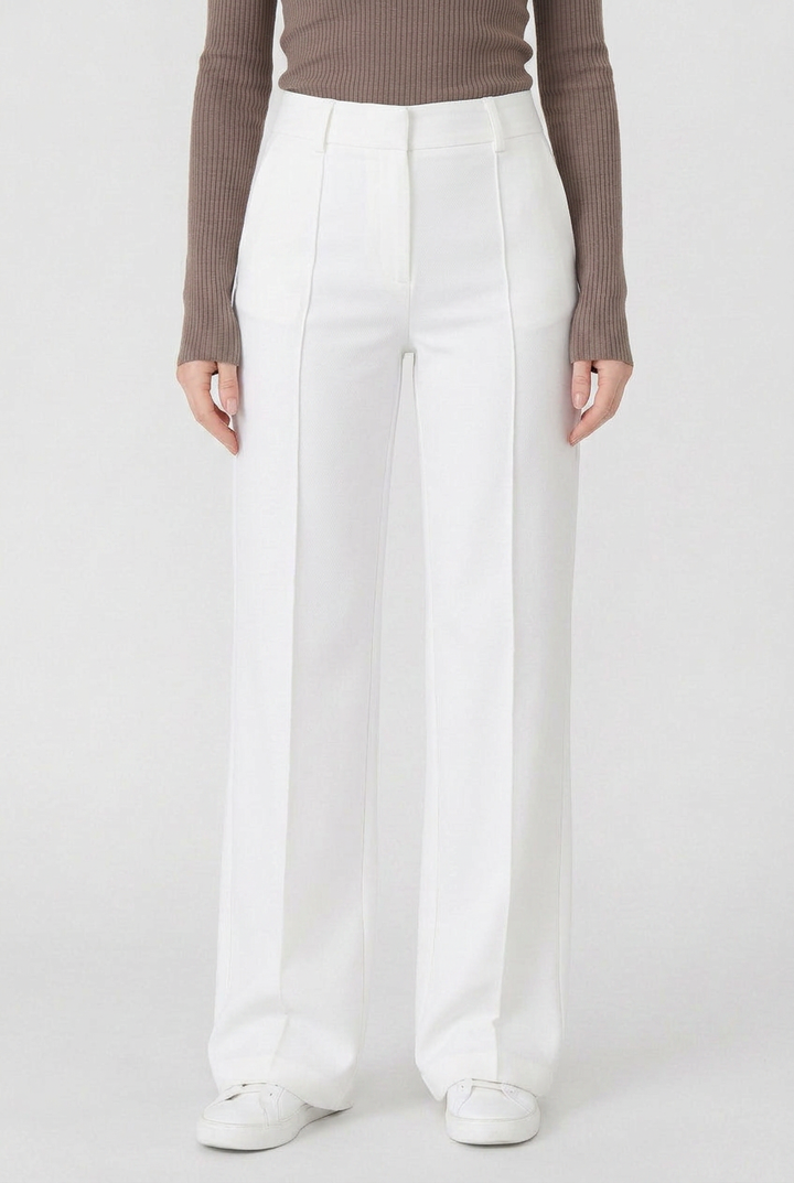 Women's Wide Leg Trousers | High Waist - 5