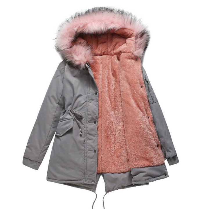 Womens Parka Jacket Button-Down Winter Style