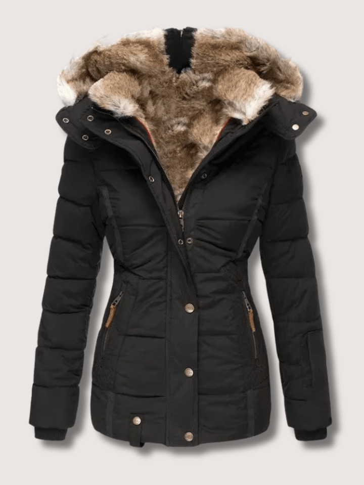 Womens Winter Parka with Cinched Waist