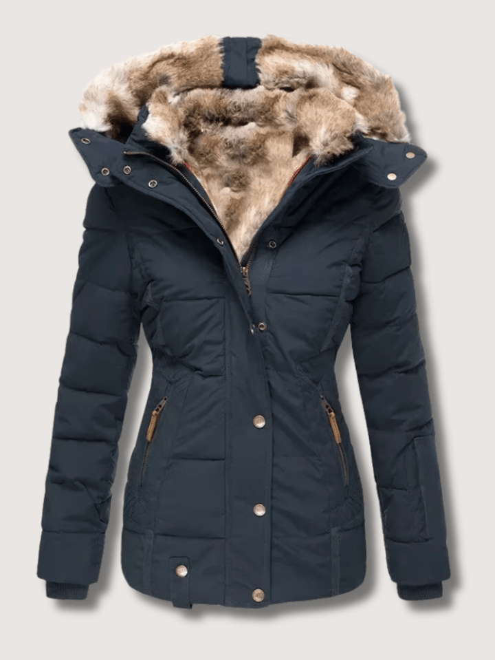 Womens Winter Parka with Cinched Waist