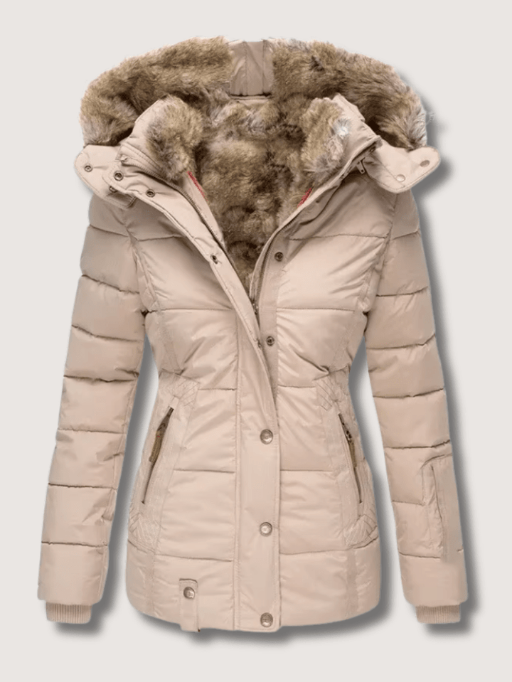 Womens Winter Parka with Cinched Waist