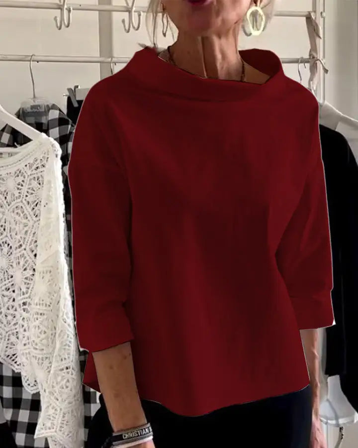 Womens High Neck Top Classic Fit