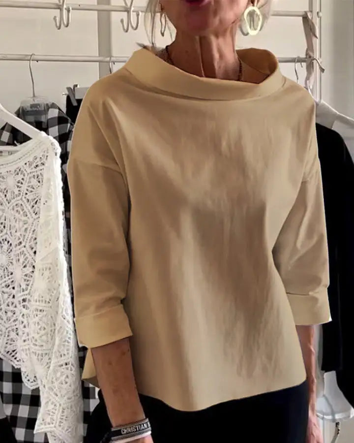 Womens High Neck Top Classic Fit