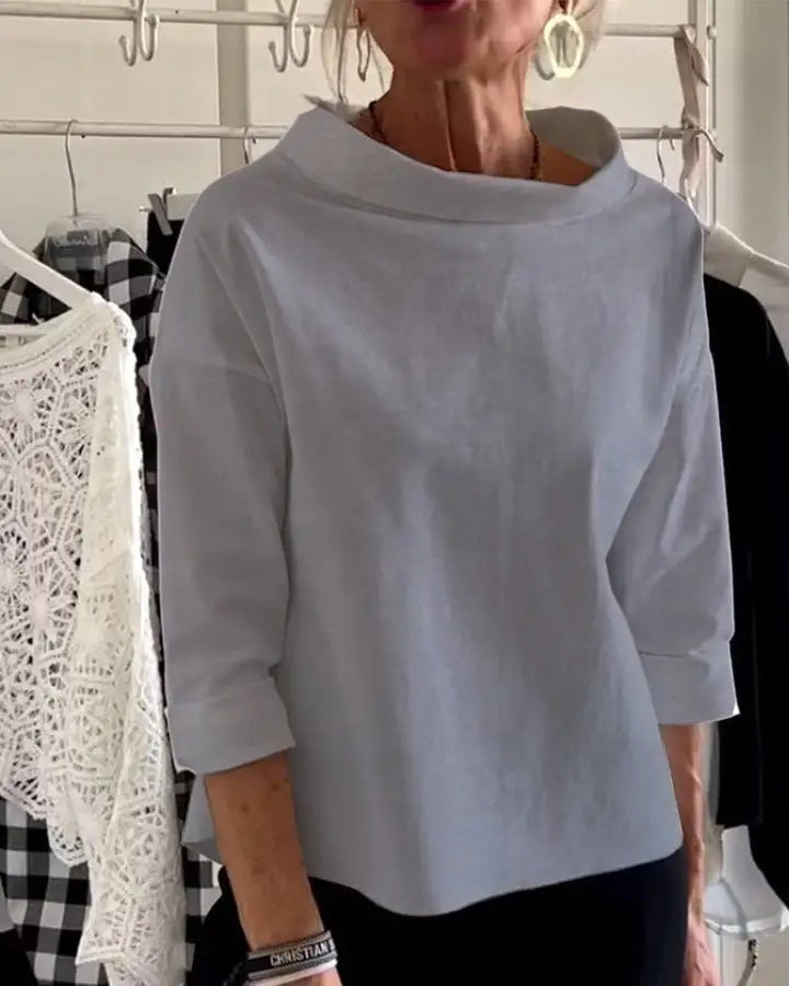 Womens High Neck Top Classic Fit