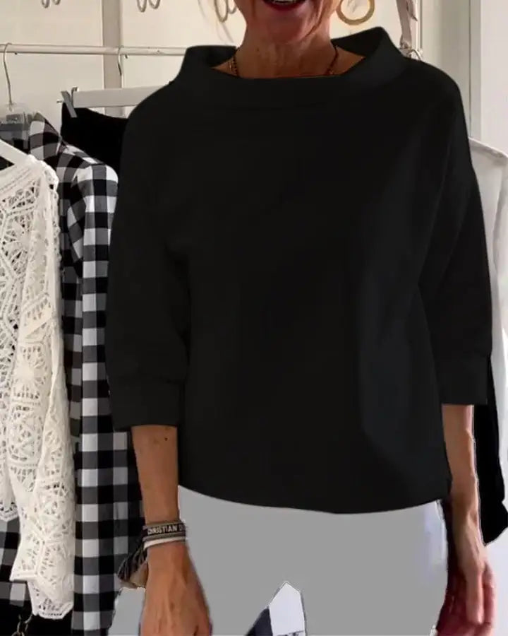 Womens High Neck Top Classic Fit
