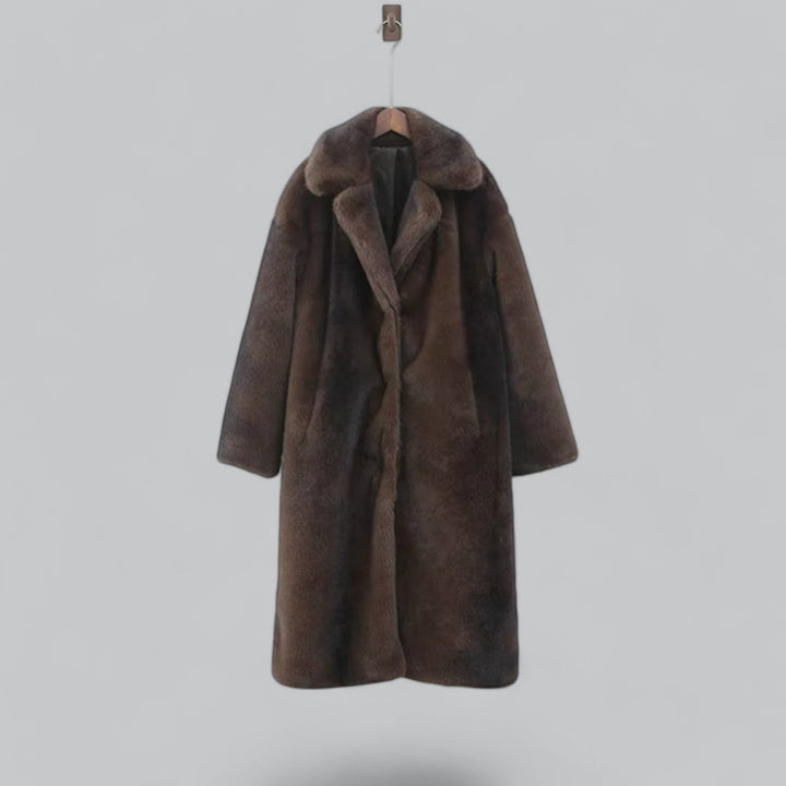 Womens Long Faux Fur Coat Winter Outerwear