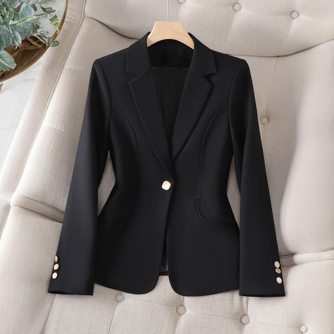 Womens Fitted Jacket Single Button Closure
