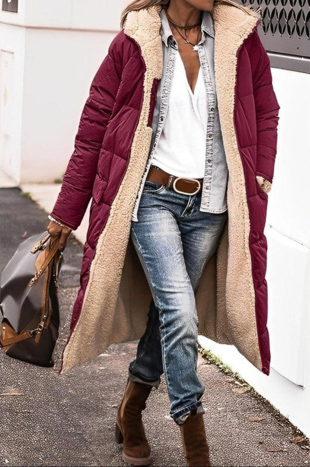 Womens Waterproof Parka Coat with Hood Warm Fit